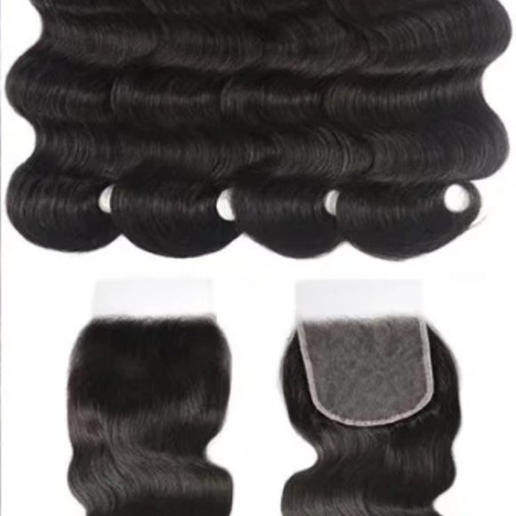 5x5 HD Lace Closure With 4 Bundles Body Wave - Picture 7 of 7